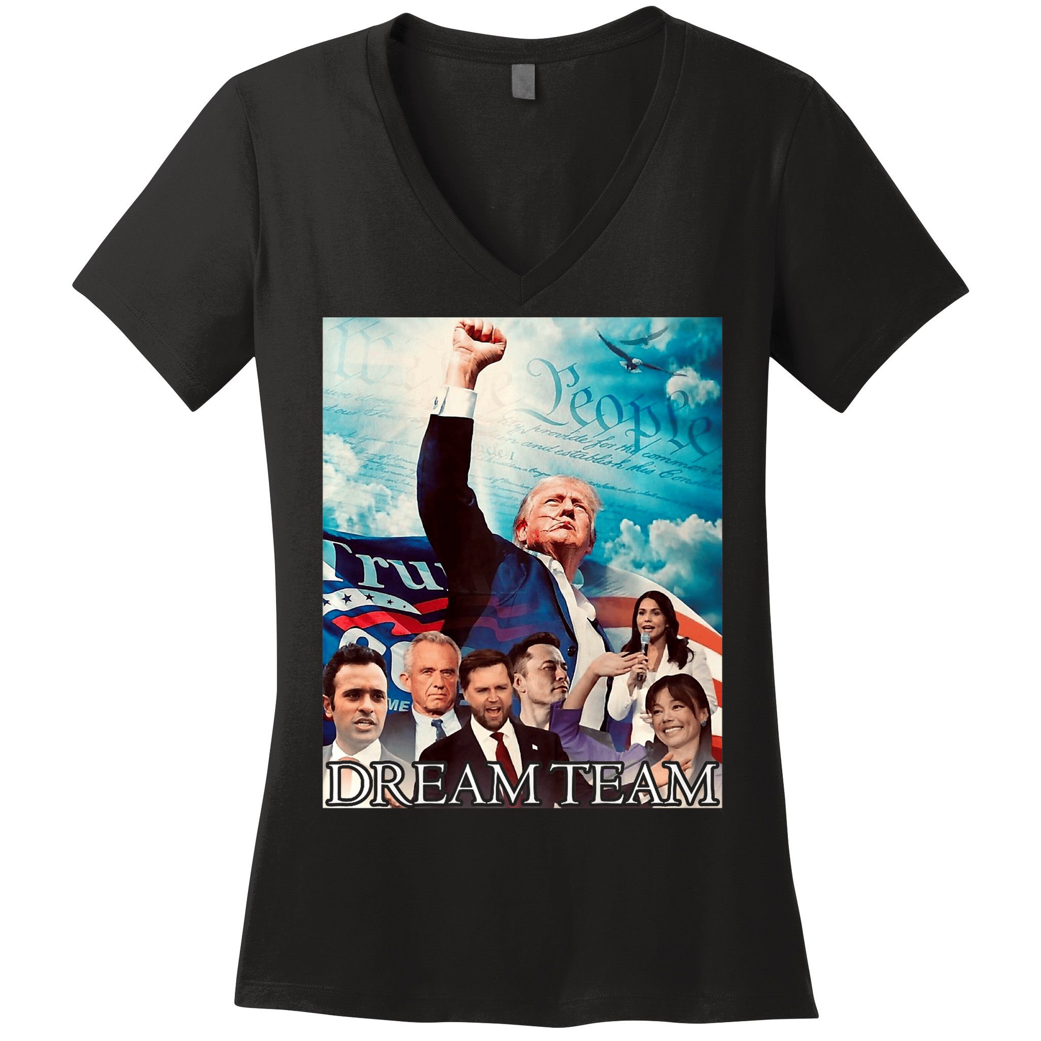 Trump 2024 Dream Team Women's V-Neck T-Shirt