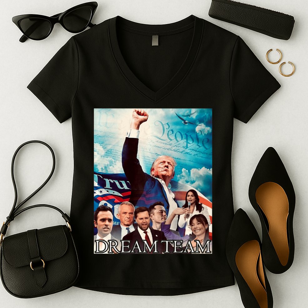 Trump 2024 Dream Team Women's V-Neck T-Shirt