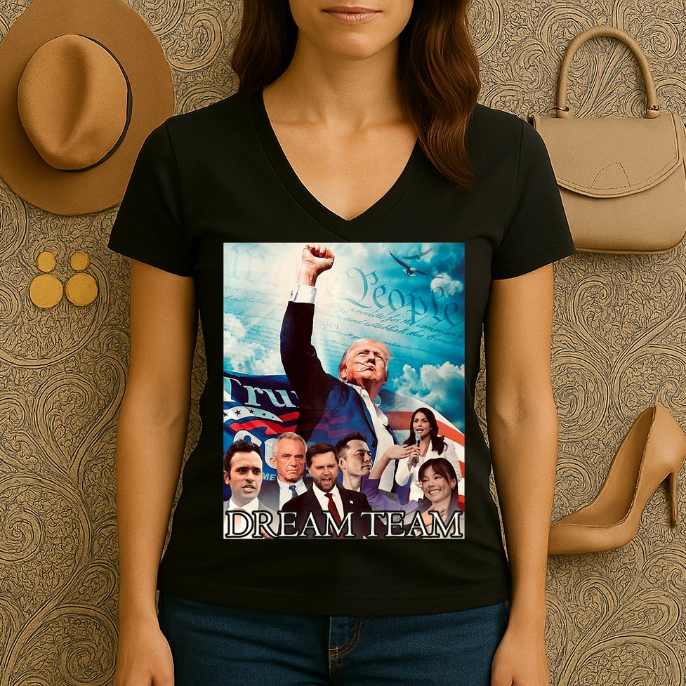 Trump 2024 Dream Team Women's V-Neck T-Shirt