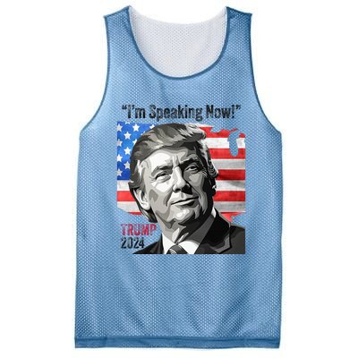 Trump 2024 Debate Quote IM Speaking Now Political Mesh Reversible Basketball Jersey Tank