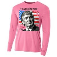 Trump 2024 Debate Quote IM Speaking Now Political Cooling Performance Long Sleeve Crew