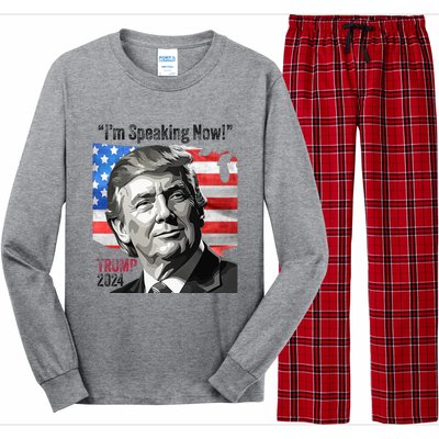 Trump 2024 Debate Quote IM Speaking Now Political Long Sleeve Pajama Set