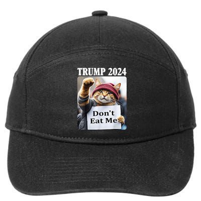 Trump 2024 Dont Eat Me Funny Cat Election 7-Panel Snapback Hat