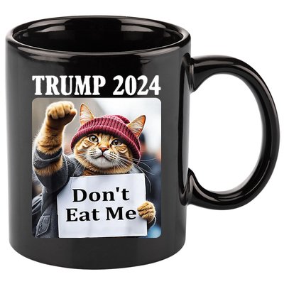 Trump 2024 Dont Eat Me Funny Cat Election 11oz C Handle Ceramic Mug
