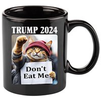 Trump 2024 Dont Eat Me Funny Cat Election 11oz C Handle Ceramic Mug
