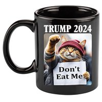 Trump 2024 Dont Eat Me Funny Cat Election 11oz C Handle Ceramic Mug
