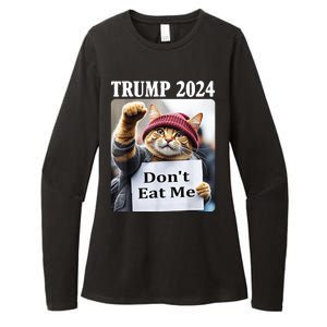 Trump 2024 Dont Eat Me Funny Cat Election Womens CVC Long Sleeve Shirt