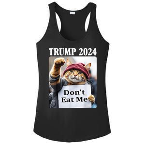 Trump 2024 Dont Eat Me Funny Cat Election Ladies PosiCharge Competitor Racerback Tank