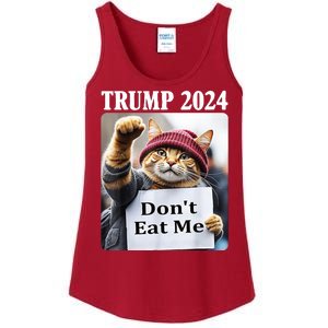 Trump 2024 Dont Eat Me Funny Cat Election Ladies Essential Tank