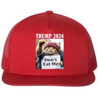 Trump 2024 Dont Eat Me Funny Cat Election Flatbill Hat