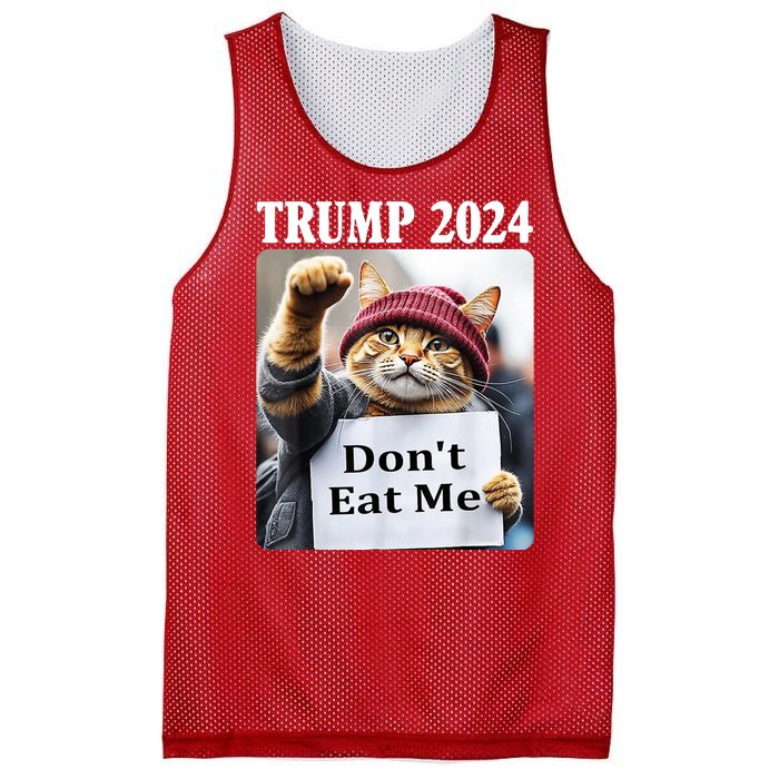 Trump 2024 Dont Eat Me Funny Cat Election Mesh Reversible Basketball Jersey Tank