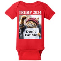 Trump 2024 Dont Eat Me Funny Cat Election Baby Bodysuit