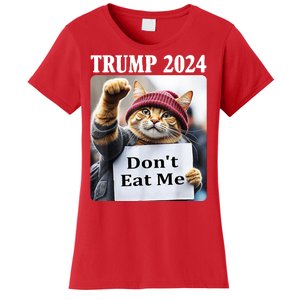 Trump 2024 Dont Eat Me Funny Cat Election Women's T-Shirt