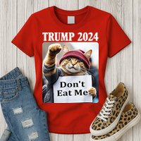Trump 2024 Dont Eat Me Funny Cat Election Womens T-Shirt