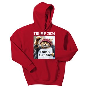 Trump 2024 Dont Eat Me Funny Cat Election Kids Hoodie