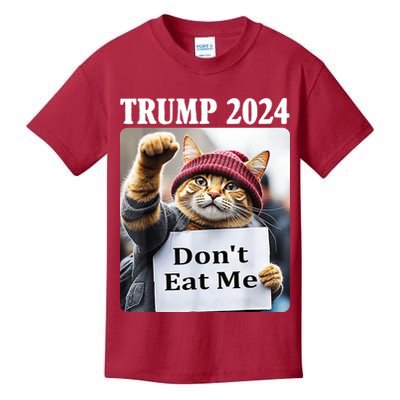Trump 2024 Dont Eat Me Funny Cat Election Kids T-Shirt