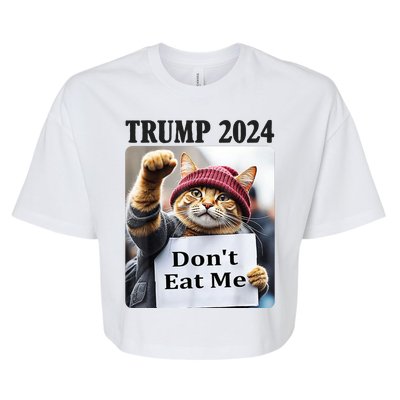 Trump 2024 Dont Eat Me Funny Cat Election Bella+Canvas Jersey Crop Tee