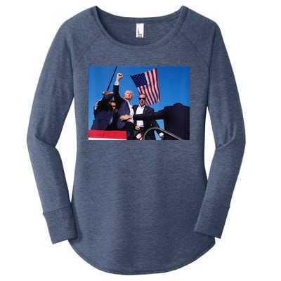 Trump 2024 Donald Trump Fist Pump Women's Perfect Tri Tunic Long Sleeve Shirt