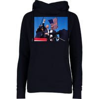 Trump 2024 Donald Trump Fist Pump Womens Funnel Neck Pullover Hood