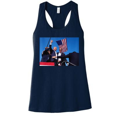 Trump 2024 Donald Trump Fist Pump Women's Racerback Tank