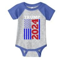 Trump 2024 Drill Drill Funny Quote Drill Gas Oil Rig Gift Infant Baby Jersey Bodysuit