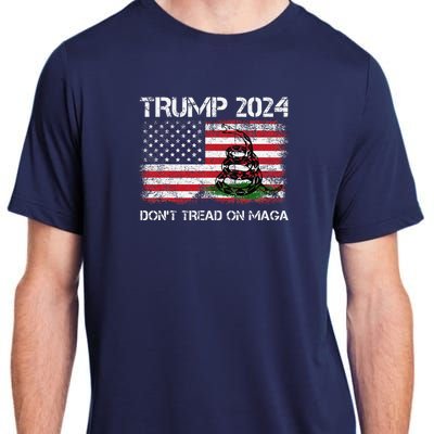 Trump 2024 DonT Tread On Maga American Us Flag Snake Adult ChromaSoft Performance T-Shirt