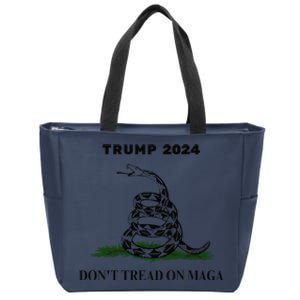 Trump 2024 DonT Tread On Maga Snake Rattlesnake On Grass Zip Tote Bag