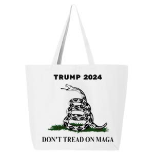 Trump 2024 DonT Tread On Maga Snake Rattlesnake On Grass 25L Jumbo Tote