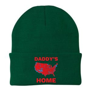 Trump 2024 DaddyS Home Trump Won 2024 Electoral College Map Knit Cap Winter Beanie