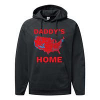 Trump 2024 DaddyS Home Trump Won 2024 Electoral College Map Performance Fleece Hoodie