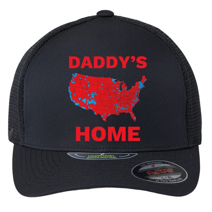 Trump 2024 DaddyS Home Trump Won 2024 Electoral College Map Flexfit Unipanel Trucker Cap