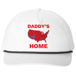 Trump 2024 DaddyS Home Trump Won 2024 Electoral College Map Snapback Five-Panel Rope Hat