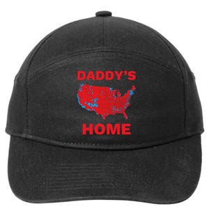 Trump 2024 DaddyS Home Trump Won 2024 Electoral College Map 7-Panel Snapback Hat