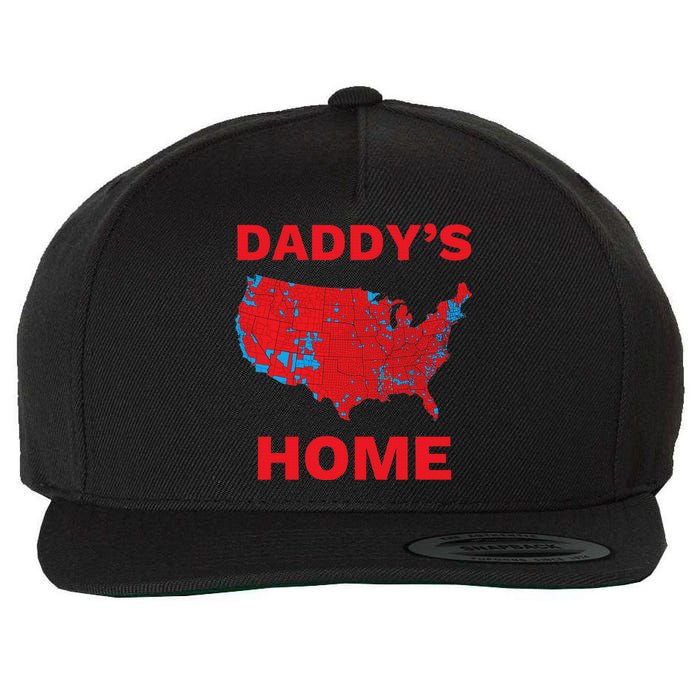 Trump 2024 DaddyS Home Trump Won 2024 Electoral College Map Wool Snapback Cap