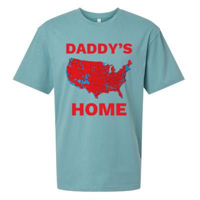 Trump 2024 DaddyS Home Trump Won 2024 Electoral College Map Sueded Cloud Jersey T-Shirt