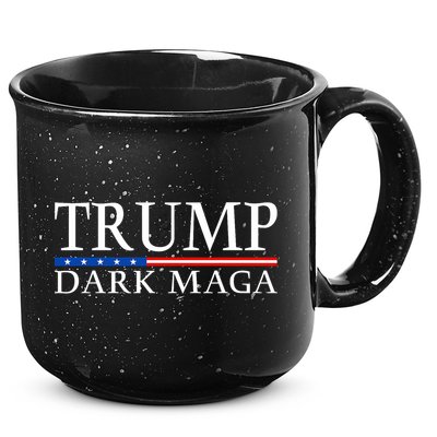 Trump 2024 Dark Maga President Donald Trump 15oz Campfire Ceramic Mug