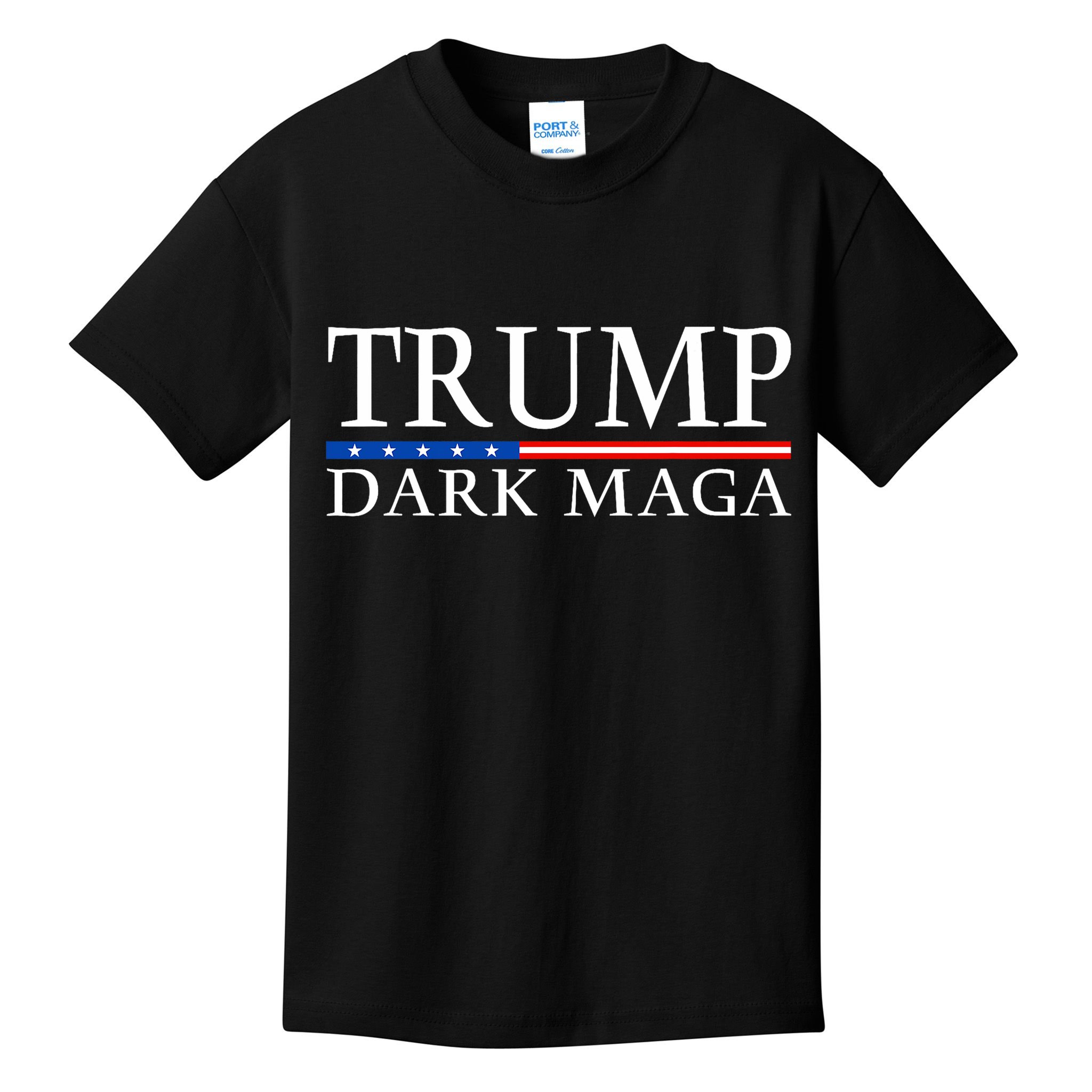 Trump 2024 Dark Maga President Donald Trump Kids T-Shirt