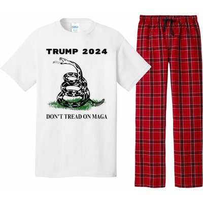 Trump 2024 DonT Tread On Maga Snake Rattlesnake On Grass.Png Pajama Set