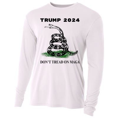 Trump 2024 DonT Tread On Maga Snake Rattlesnake On Grass.Png Cooling Performance Long Sleeve Crew