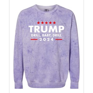 Trump 2024 Drill Baby Drill Funny Pro Trump Colorblast Crewneck Sweatshirt