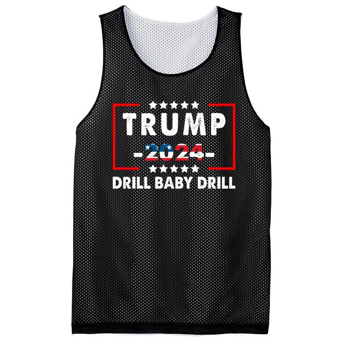 Trump 2024 Drill Baby Drill Funny Pro Trump Mesh Reversible Basketball Jersey Tank