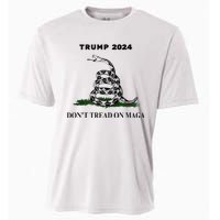 Trump 2024 DonT Tread On Maga Snake Rattlesnake Yellow Flag Cooling Performance Crew T-Shirt