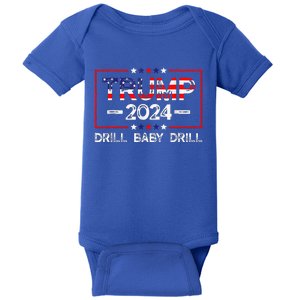 Trump 2024 Drill Baby Drill 4th Of July Baby Bodysuit