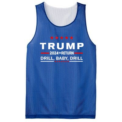 Trump 2024 Drill Drill The Return Gift Mesh Reversible Basketball Jersey Tank