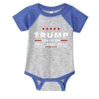 Trump 2024 Drill Drill The Return Gift Infant Baby Jersey Bodysuit