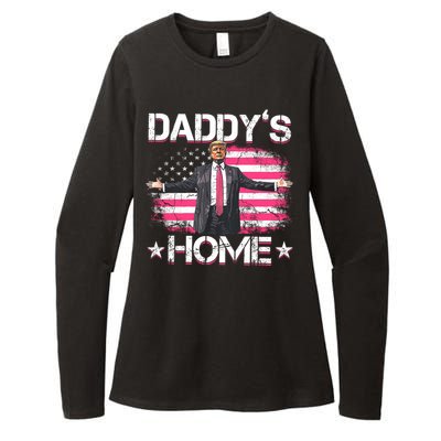 Trump 2024 Daddys Home Funny Trump Gift Womens CVC Long Sleeve Shirt