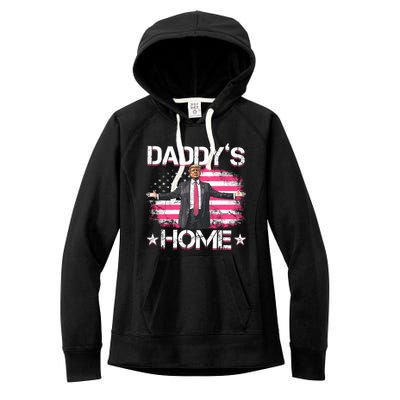 Trump 2024 Daddys Home Funny Trump Gift Women's Fleece Hoodie