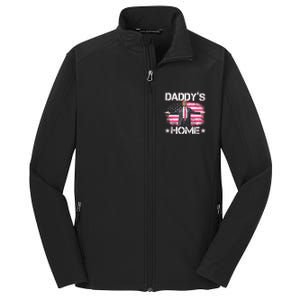 Trump 2024 Daddys Home Funny Trump Gift Core Soft Shell Jacket