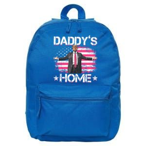 Trump 2024 Daddys Home Funny Trump Gift 16 in Basic Backpack