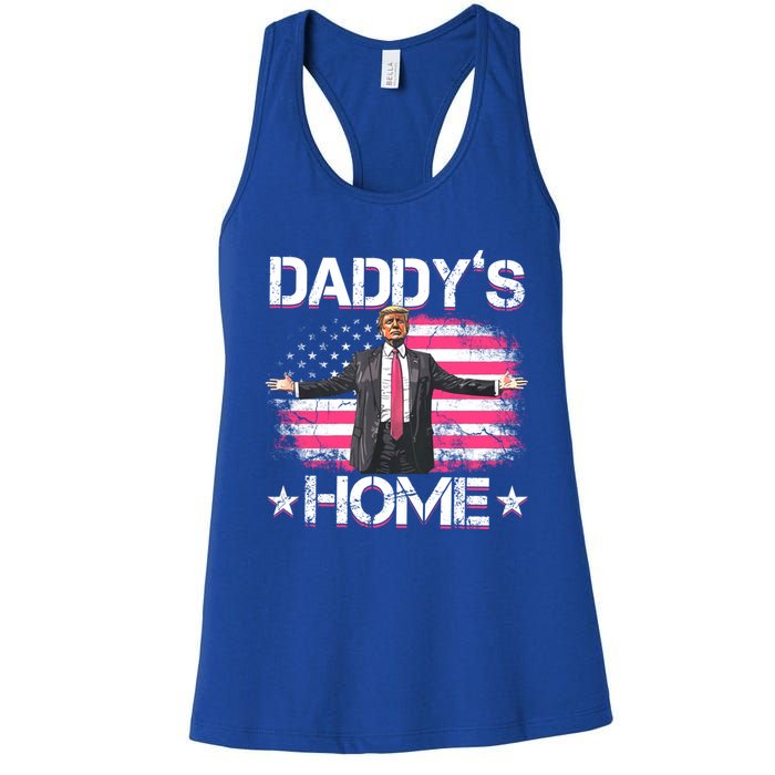 Trump 2024 Daddys Home Funny Trump Gift Women's Racerback Tank